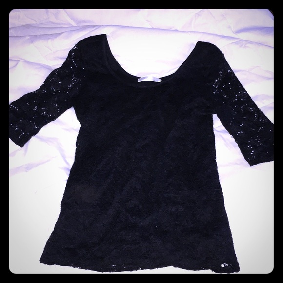 Black Lace Top - Picture 1 of 3
